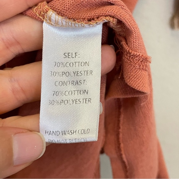 Easel Colorblock Relaxed Short Sleeve Boho Crewneck Tee Size‎ Large - Picture 8 of 8